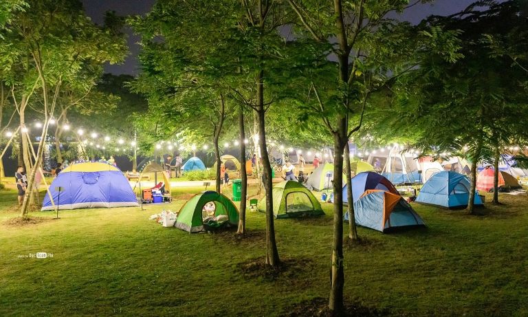Khu cắm trại hiếm hoi nằm trong nội thành Hà Nội