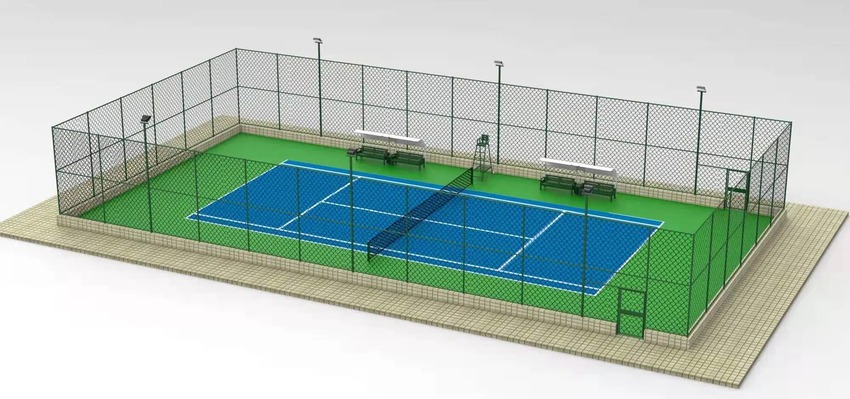 Tường lưới Tennis được thiết kế để bóng không bay ra khỏi sân (Nguồn: Internet)