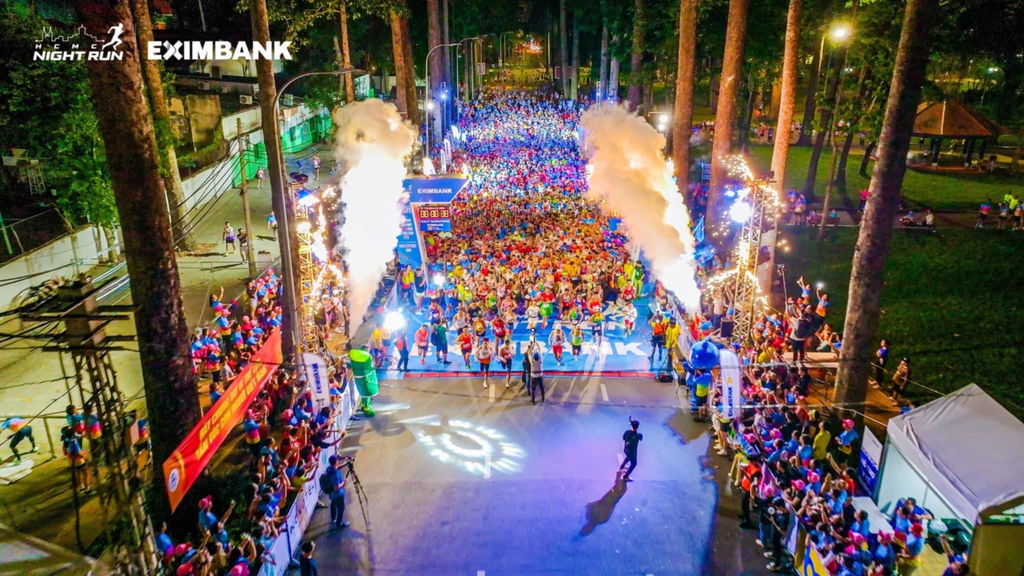 HCMC Night Run Eximbank là cơ hôi tận hưởng không khí sôi động của thành phố về đêm (nguồn: internet)