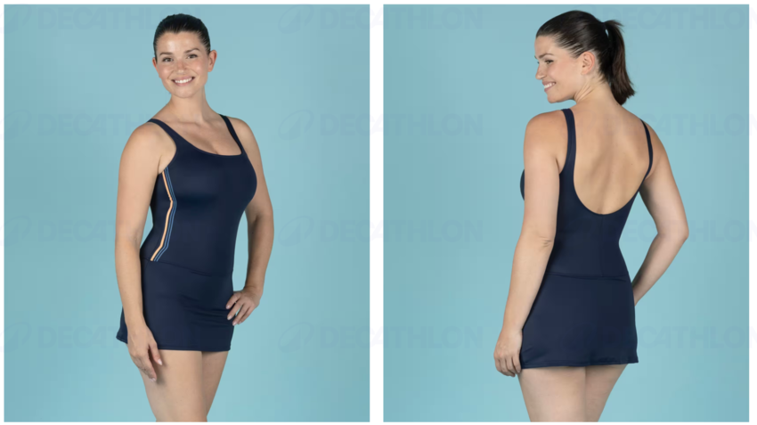 Đồ bơi một mảnh dáng váy Heva cho nữ - Xanh navy