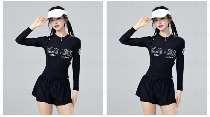 Set đồ bơi 2 món tay dài chân váy