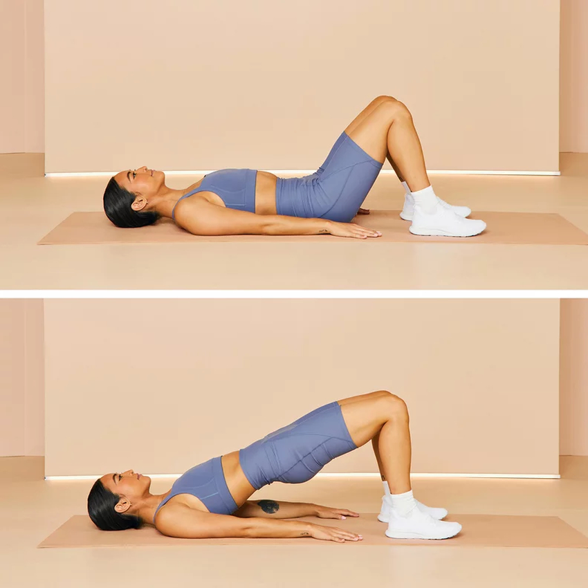 Glute bridge (nâng hông cơ bản)