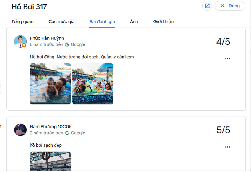 Khách hàng phản ánh công tác quản lý ở hồ bơi chưa tốt