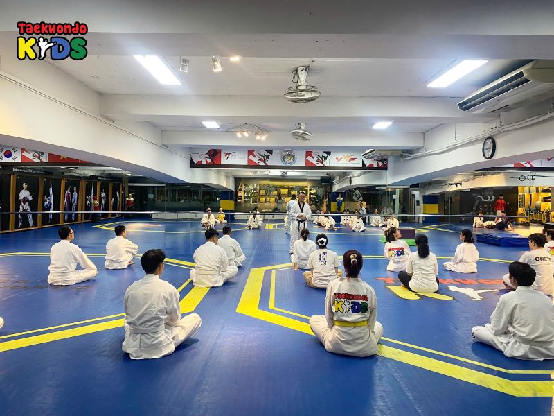 Trung tâm Taekwondo Kids Việt Nam sở hữu hệ thống phòng học rộng rãi