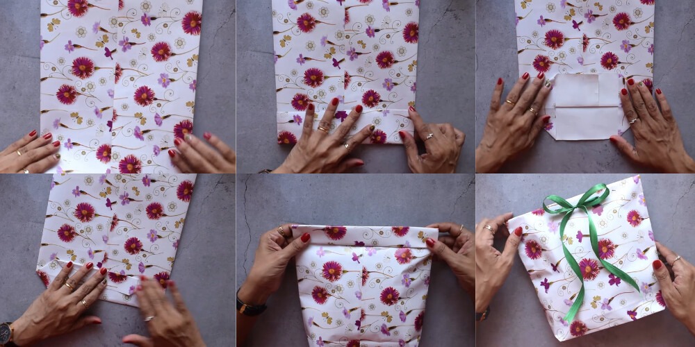 Cách gói quà không hộp - Nguồn: Internet