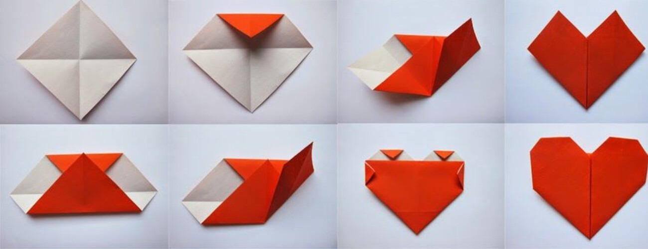 Cách gấp origami hình trái tim để gắn lên hộp quà tặng