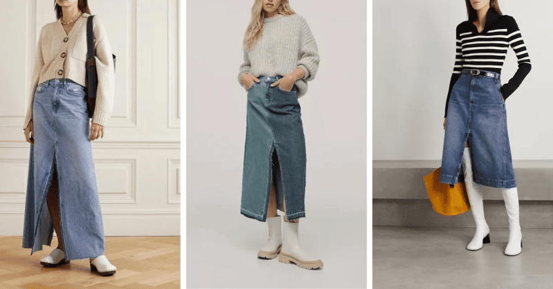 Chân váy da đen đi cùng áo khoác ngắn và boot da ngắn mang đến sự cá tính - Nguồn: Internet