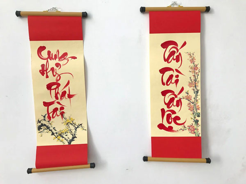 Câu đối Tết 4 chữ Hán (Nguồn: Internet)