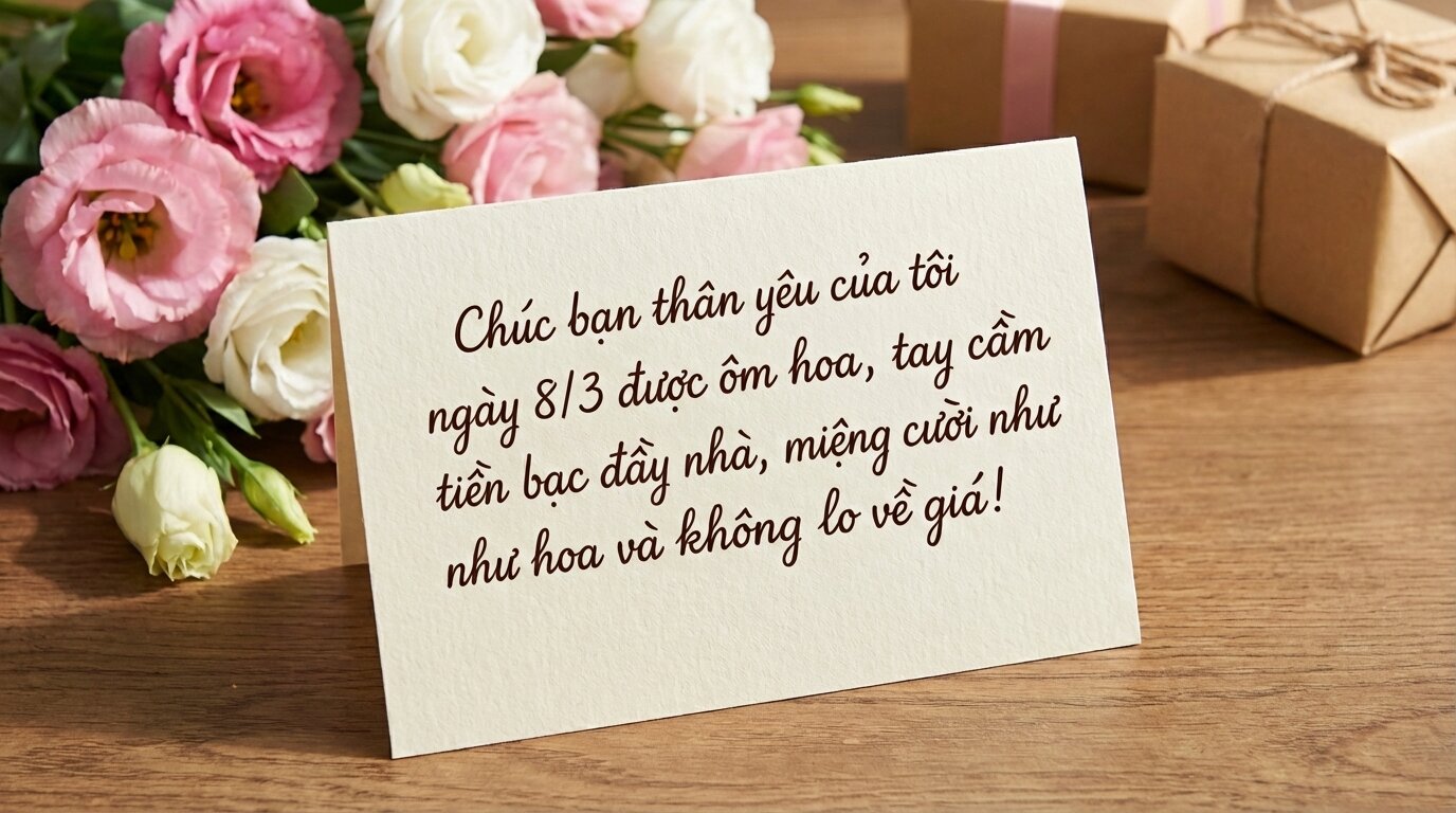 60++ lời chúc 8/3 hài hước, hot trend nhất 2026 cho bạn bè, người yêu