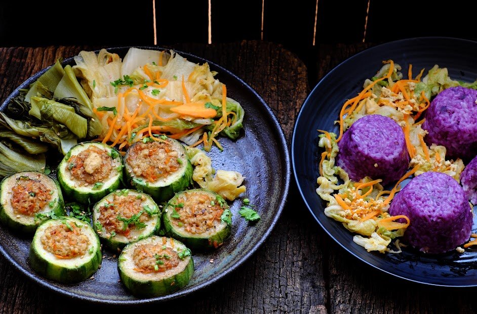 Đến với Trúc Lâm Yên Tử, du khách sẽ được thưởng thức ẩm thực thiền độc đáo với nguyên liệu tươi sạch từ vườn rau của thiền viện - Nguồn: Internet