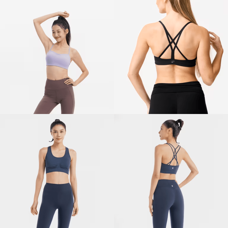Decathlon có nhiều mẫu áo thể thao đan chéo sau lưng với nhiều màu sắc - Nguồn: Decathlon