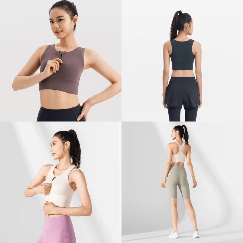 Bra thể thao khóa trước kết hợp cùng trang phục phù hợp sẽ tạo nên phong cách thời trang năng động - Nguồn: Decathlon