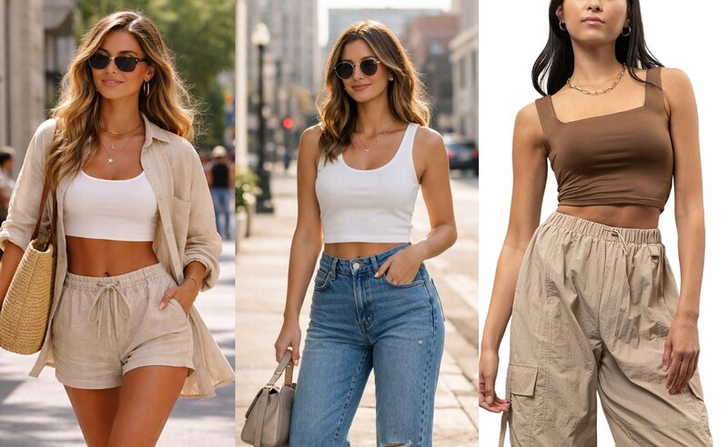 Áo bra hai dây bản to dáng lửng được thiết kế mang lại đến sự trẻ trung và năng động - Nguồn: Internet