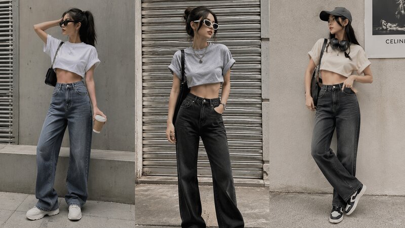 Khoe vòng eo thon với biến tấu áo croptop